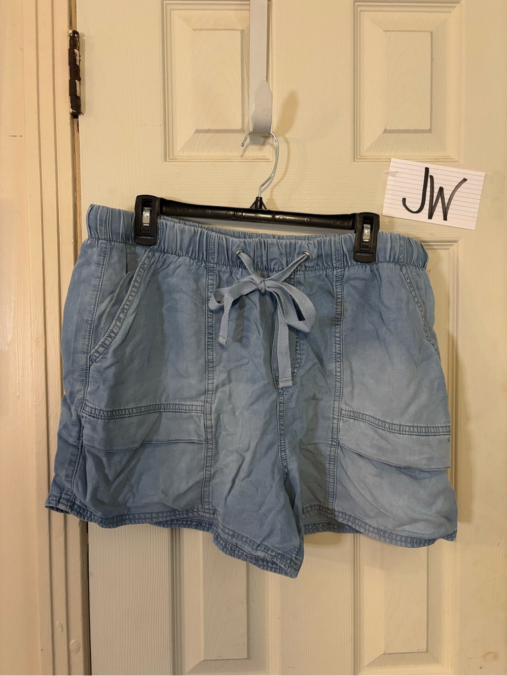 Time and Tru Light Blue Drawstring Casual Women's Shorts